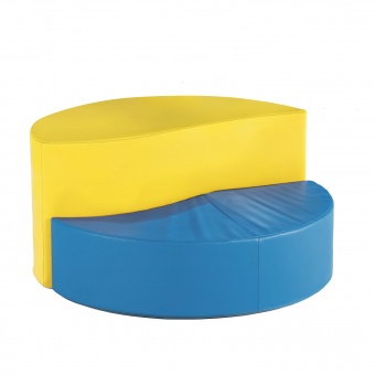 Sitzelement, Welle-Halbrund, 60x60 cm (B/T), Höhe 60 cm, 